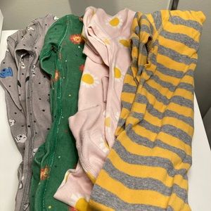 Lot of 4 Hanna Andersson Size 12-18mo sleepers